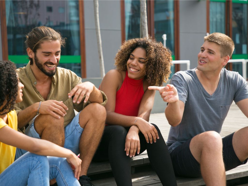 Photograph of students in an amphitheater